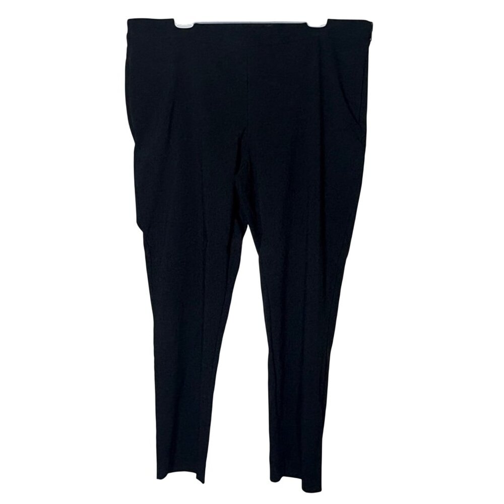 Lane Bryant Black Stretch Dress Pants Size 22R Side Zip Career Office Work